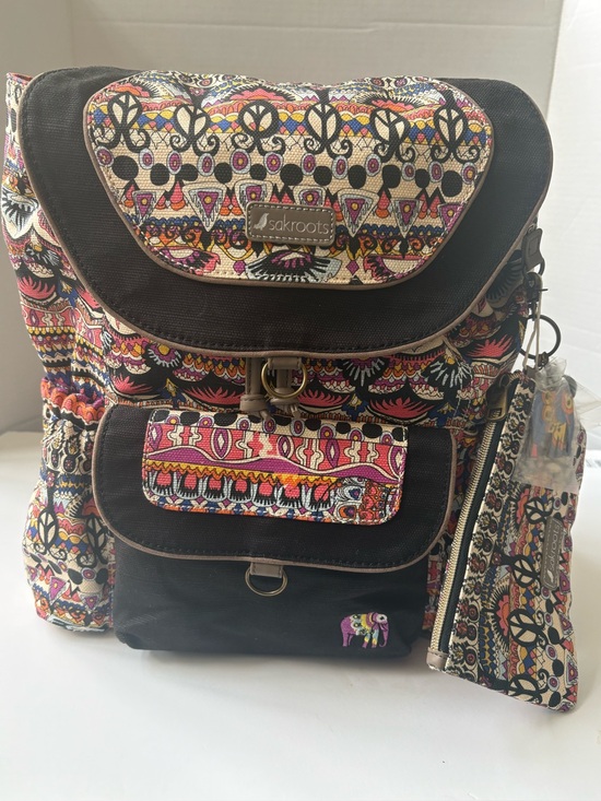 Sakroots Handbags - Sakroots Artist Circle Flap Backpack Bohemian Design Fits Up To 13” Laptop New